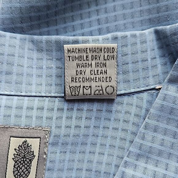Pineapple Connection Men's Blue and White Short Sleeve Button Down Sz XL - Picture 10 of 12